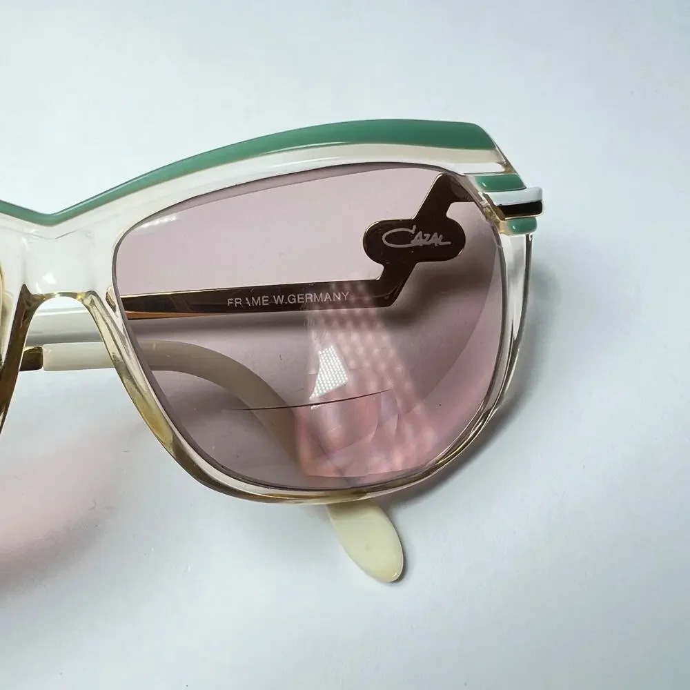 CAZAL Mod 181 col 24? vintage eyeglasses sunglasses green/gold/white ONLY FRAME